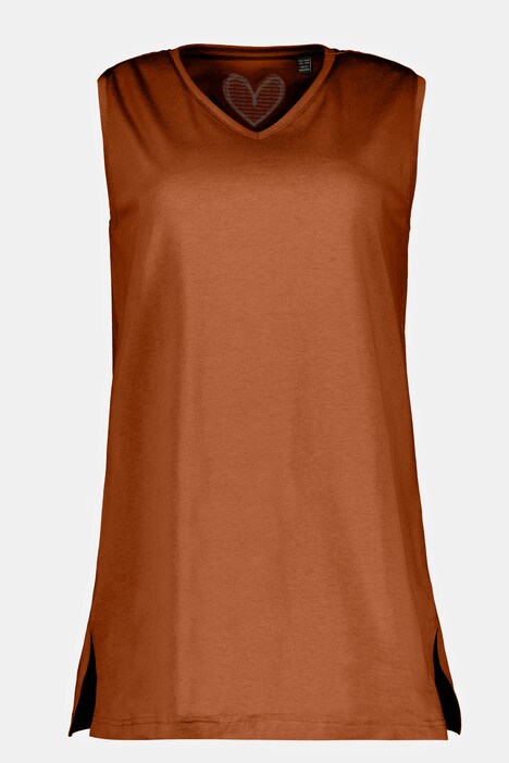 Basic V-Neck Relaxed Fit Cotton Knit Tank