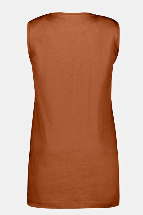 Basic V-Neck Relaxed Fit Cotton Knit Tank