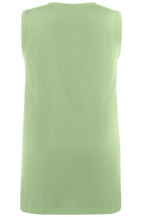 Top, relaxed, V-hals, brede bandjes zijsplitten
