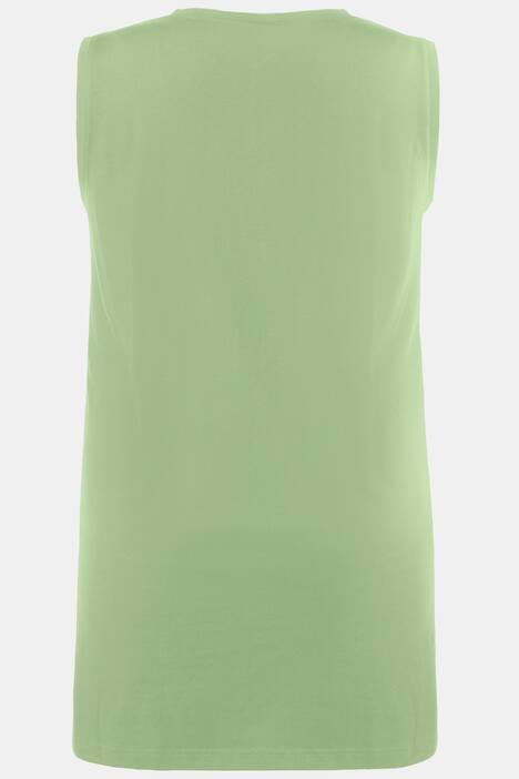 Top, relaxed, V-hals, brede bandjes zijsplitten