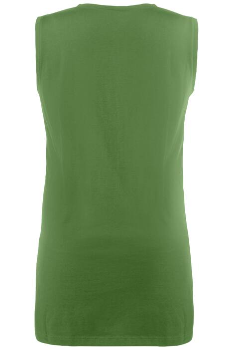 Top, relaxed, V-hals, brede bandjes zijsplitten
