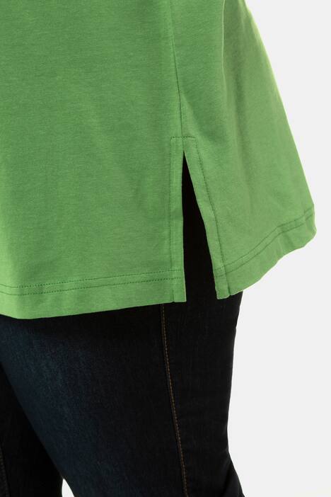 Top, relaxed, V-hals, brede bandjes zijsplitten