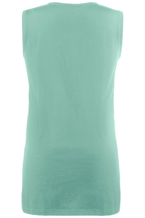 Top, relaxed, V-hals, brede bandjes zijsplitten