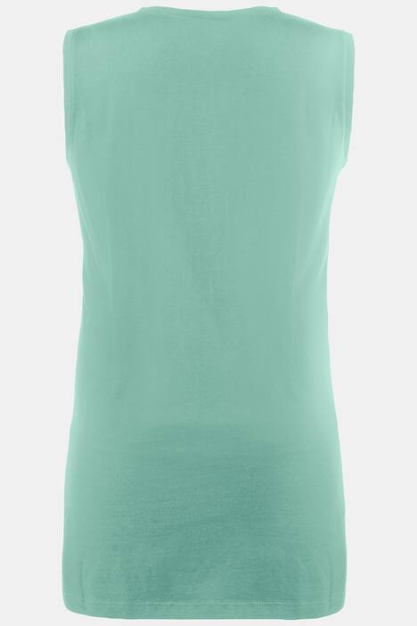 Top, relaxed, V-hals, brede bandjes zijsplitten