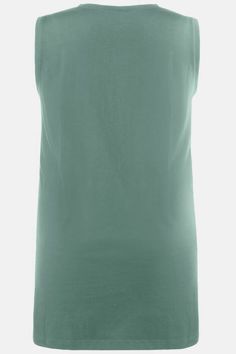Top, relaxed, V-hals, brede bandjes zijsplitten