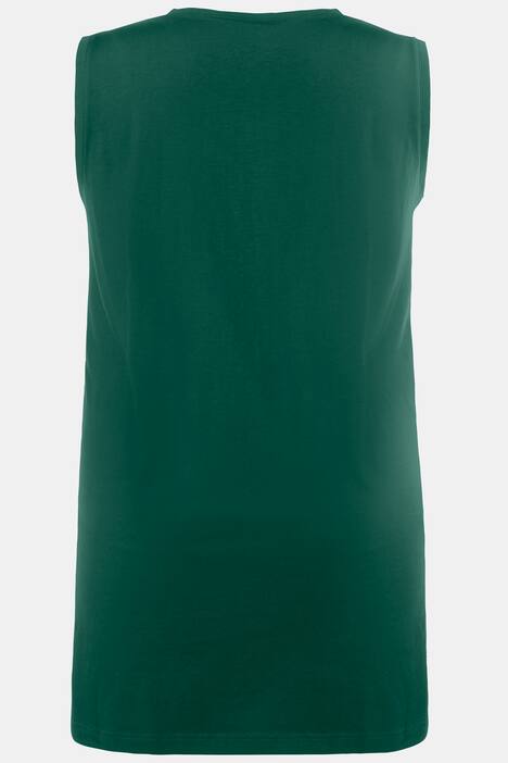 Top, relaxed, V-hals, brede bandjes zijsplitten
