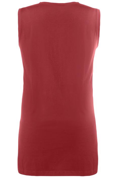 Top, relaxed, V-hals, brede bandjes zijsplitten