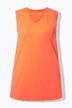 Top smanicato di cotone dalle linee morbide con scollo a V