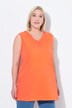 Top smanicato di cotone dalle linee morbide con scollo a V