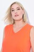 Top smanicato di cotone dalle linee morbide con scollo a V
