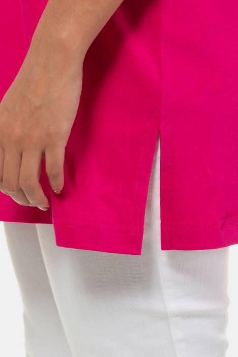 Top, relaxed, V-hals, brede bandjes zijsplitten