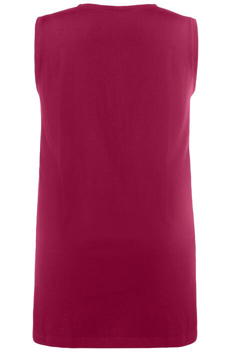 Top, relaxed, V-hals, brede bandjes zijsplitten