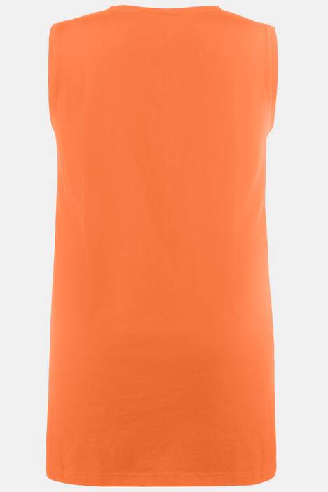 Top, relaxed, V-hals, brede bandjes zijsplitten