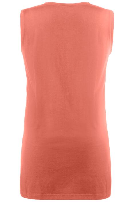 Top, relaxed, V-hals, brede bandjes zijsplitten