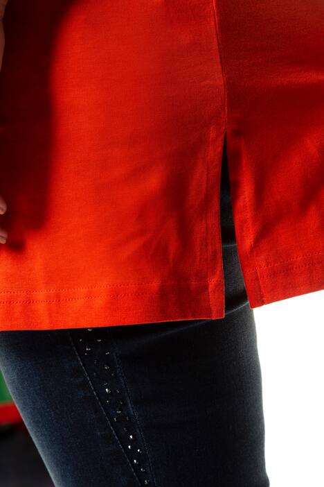Top, relaxed, V-hals, brede bandjes zijsplitten