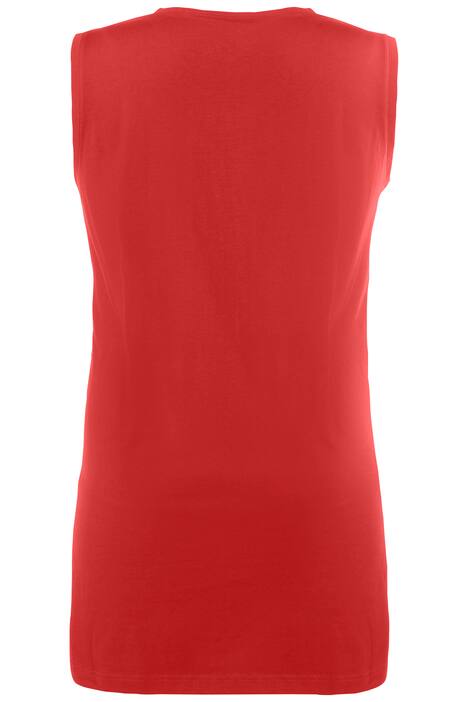 Top, relaxed, V-hals, brede bandjes zijsplitten