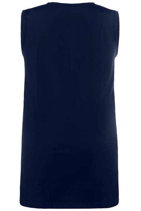 Top, relaxed, V-hals, brede bandjes zijsplitten