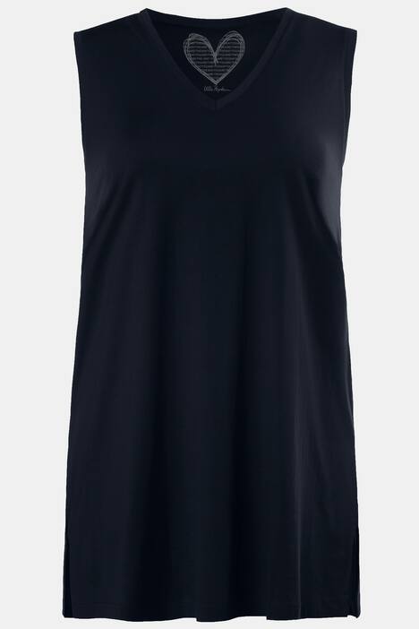 Basic-Top, V-Ausschnitt, Relaxed, reine Baumwolle
