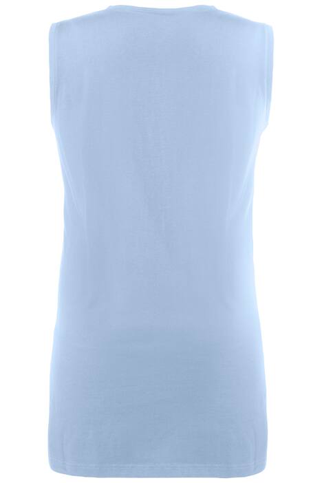 Top, relaxed, V-hals, brede bandjes zijsplitten