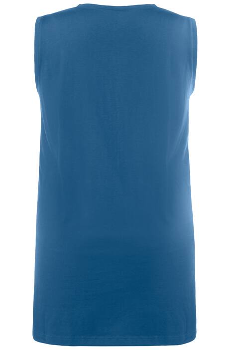 Top, relaxed, V-hals, brede bandjes zijsplitten