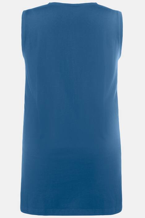 Top, relaxed, V-hals, brede bandjes zijsplitten