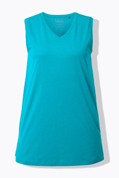 Basic V-Neck Relaxed Fit Cotton Knit Tank