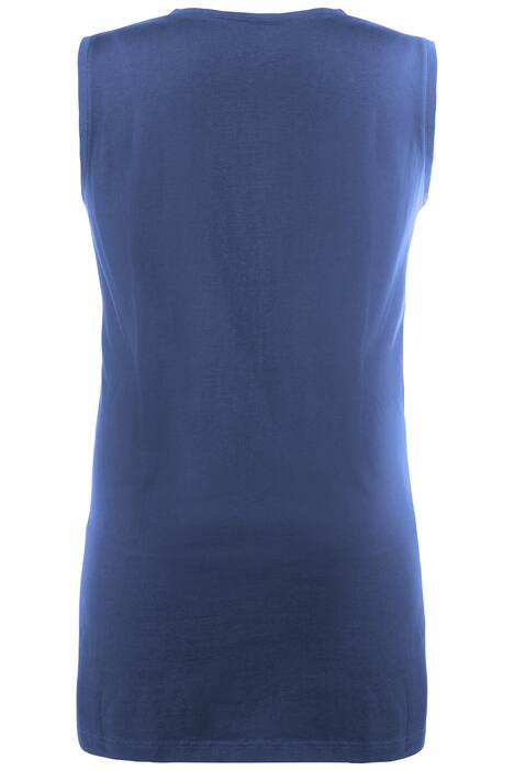 Top, relaxed, V-hals, brede bandjes zijsplitten