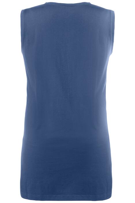 Top, relaxed, V-hals, brede bandjes zijsplitten