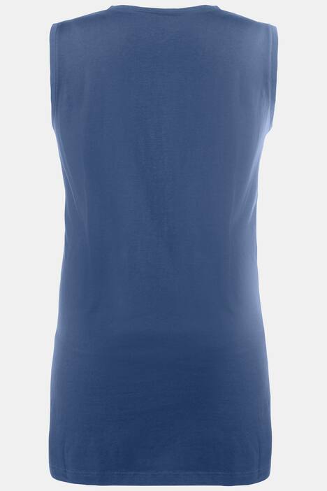 Top, relaxed, V-hals, brede bandjes zijsplitten