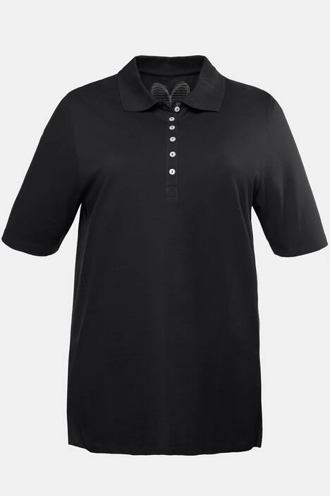 Poloshirt, Samtband-Knopfleiste, Regular, Halbarm