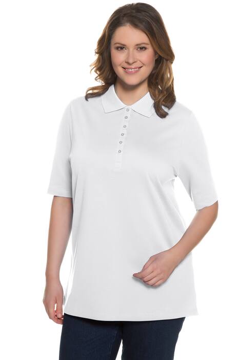 Poloshirt, regular, piquékwaliteit, zijsplitten