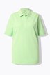 Polo en maille piquée. Patte de boutonnage en velours. Manches courtes