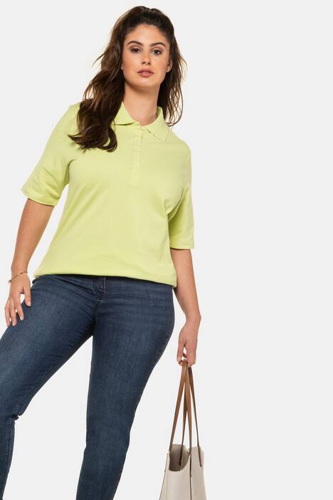 Poloshirt, Samtband-Knopfleiste, Regular, Halbarm
