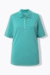 Polo en maille piquée. Patte de boutonnage en velours. Manches courtes