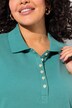 Poloshirt, piqué, polokraag, fluwelen lint-knooppas, halve mouw
