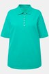 Poloshirt, piqué, polokraag, fluwelen lint-knooppas, halve mouw