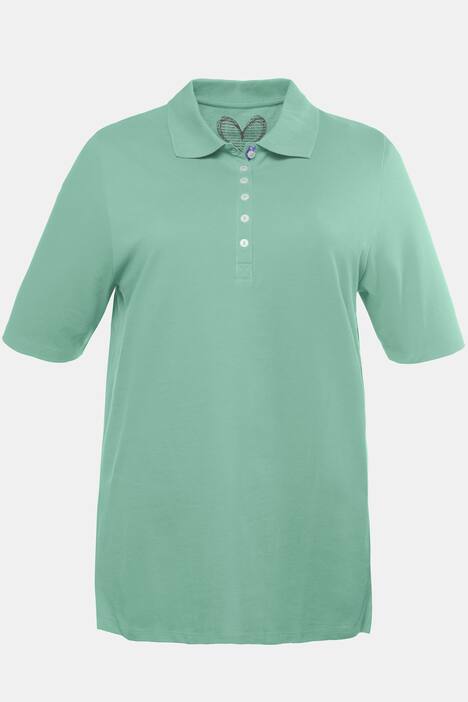 Poloshirt, Regular, Samtband-Knopfleiste, Pikeequalität