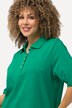 Maglia polo in piqué con abbottonatura con nastro di velluto e mezze maniche