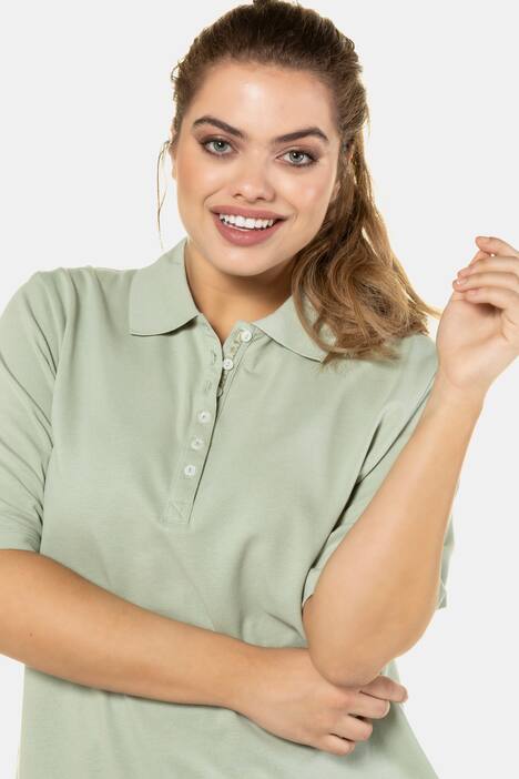 Poloshirt, Regular, Samtband-Knopfleiste, Pikeequalität