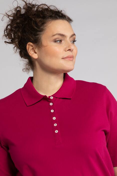 Poloshirt, Samtband-Knopfleiste, Regular, Halbarm
