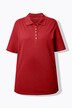 Poloshirt, piqué, polokraag, fluwelen lint-knooppas, halve mouw