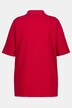 Poloshirt, piqué, polokraag, fluwelen lint-knooppas, halve mouw