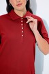 Poloshirt, piqué, polokraag, fluwelen lint-knooppas, halve mouw