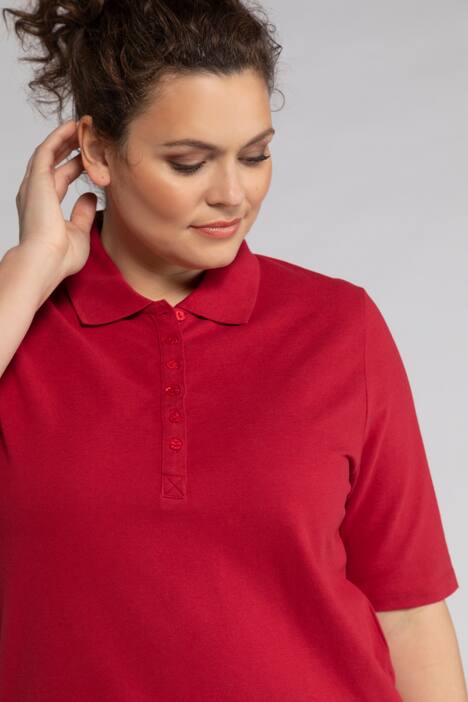 Poloshirt, Samtband-Knopfleiste, Regular, Halbarm