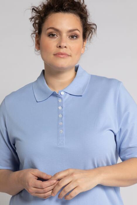 Poloshirt, Samtband-Knopfleiste, Regular, Halbarm