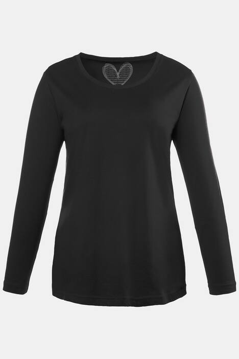 Topp, rund hals, slim fit, lång ärm