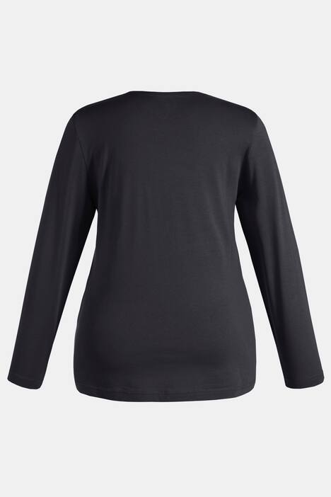 Topp, rund hals, slim fit, lång ärm