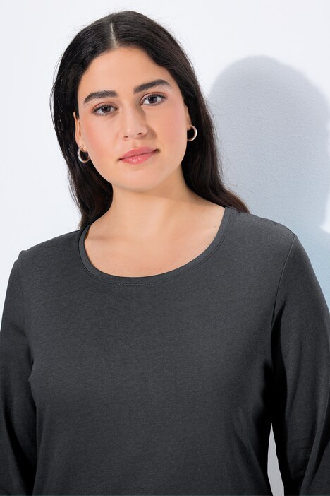 Shirt, slim, ronde hals, lange mouwen