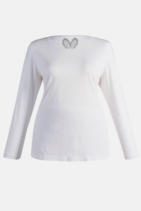 Basic Round Neck Long Sleeve Slim Fit Cotton Tee
