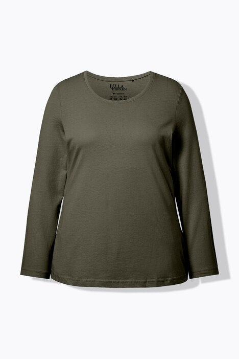 Shirt, slim, ronde hals, lange mouw